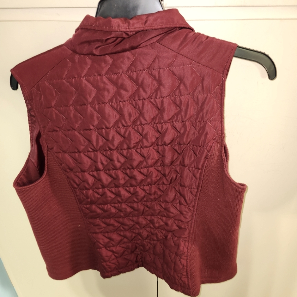 Christopher and Banks Vest Burgundy Size Large